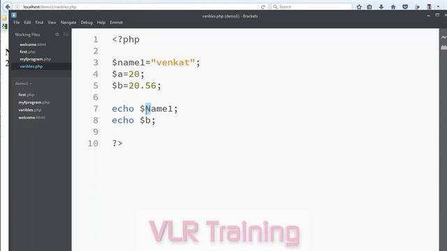 Php Variables part 1 In Telugu 06-vlr training смотреть онлайн