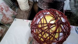 Фонари - шары из искусственного ротанга