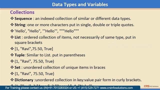 Python Tutorial Lecture 4: Data types and Variables | Python training videos for Beginners смотреть онлайн