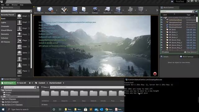 Formation of UAVs' on AirSim using Unreal Engine and Python API смотреть онлайн