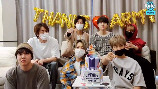 Трансляция BTS после Grammy на VLIVE смотреть онлайн