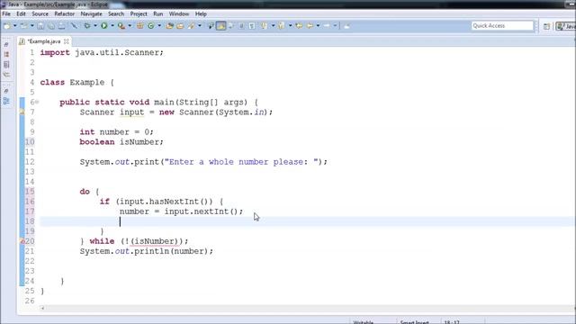 Java Tutorial - 11 - Validating User Input смотреть онлайн