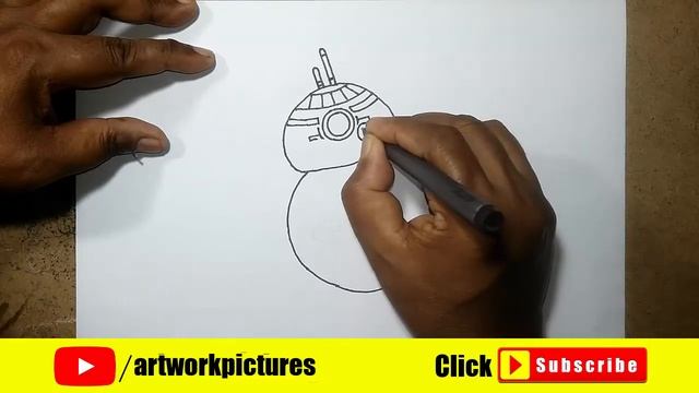 How To Draw Star Wars | Draw Bb8 Easy For Beginners смотреть онлайн