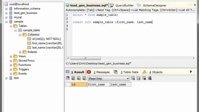 SQL Insert Command смотреть онлайн