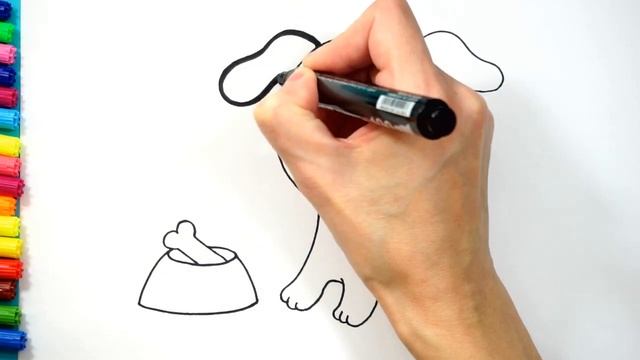 Bolalar uchun itni chizish/Drawing a dog for children/Рисование собаки для детей смотреть онлайн