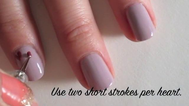 Mini Hearts Manicure Nail Art Tutorial смотреть онлайн