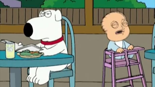 Family Guy - Brian Yells At Baby At Denny's