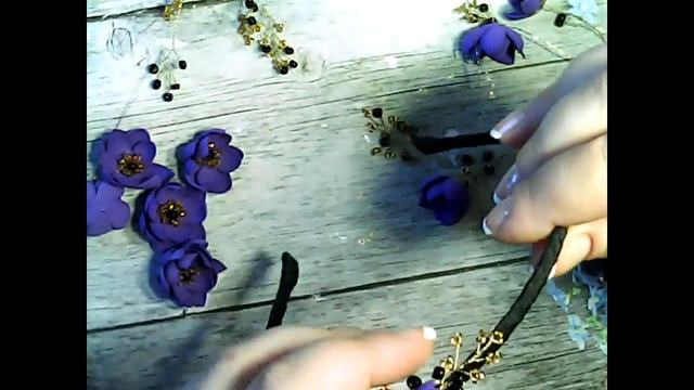 Ободок с цветами из фоамирана: МК смотреть онлайн