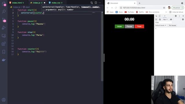 Criando um cronômetro com JavaScript смотреть онлайн