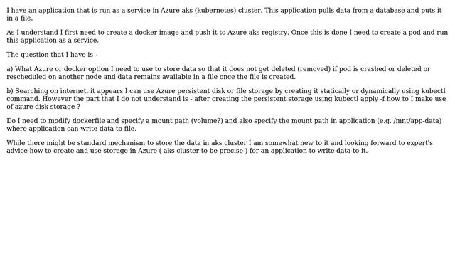 DevOps & SysAdmins: Azure aks cluster and docker - how to store persistent data смотреть онлайн