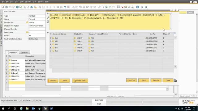SAP B1 Advanced Reporting:SQL Tables for Routing смотреть онлайн