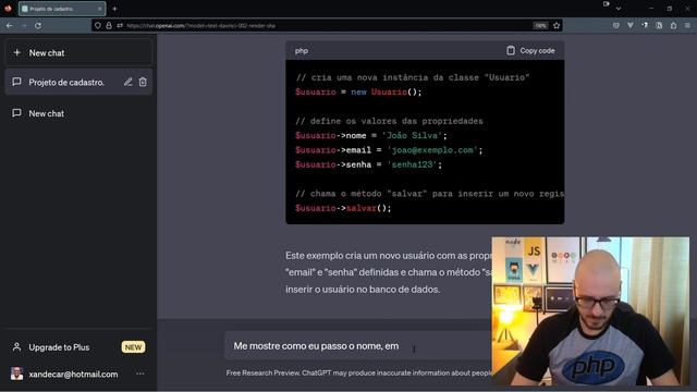 Sistema de cadastro 100% feito com o ChatGPT смотреть онлайн
