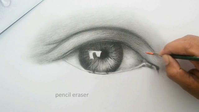 How to draw a realistic eye with charcoal pencil | Step by step Tutorial смотреть онлайн