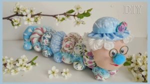 Гусеница из ткани. Игрушка своими руками.