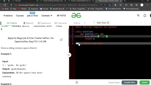 Solve Space remove in string problems in python in Tamil #python #tamil #pythonprogramming#hakerran смотреть онлайн