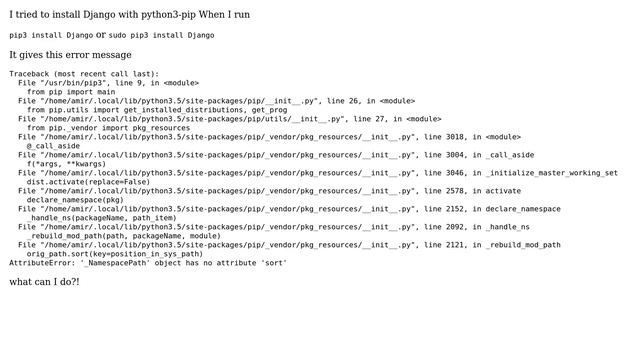 Ubuntu: python3-pip does not install Django смотреть онлайн