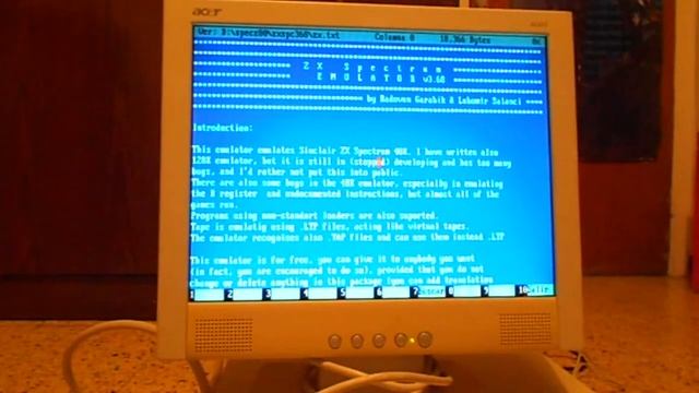 Emulador de Spectrum eslovaco v3.68 (MS-DOS) смотреть онлайн