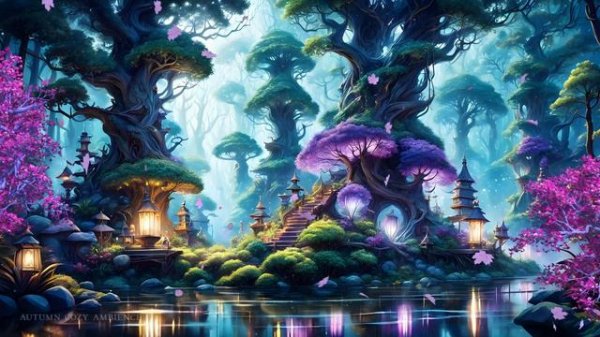 Enchanted Fairy Forest 🧚✨ | Soft Music and Magical Ambience | Nature Sounds ASMR | Relaxing Fantasy