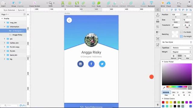 Profile UI Sketch App to Android XML Tutorial смотреть онлайн
