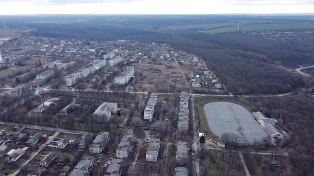 Поселок Днепровский с высоты. смотреть онлайн