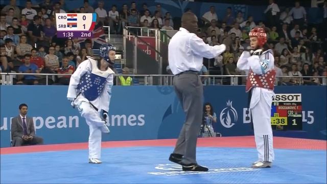 Taekwondo WTF. Baku 2015 European Games. Quarterfinal. W-49. Zaninovic-Bogdanovic. смотреть онлайн