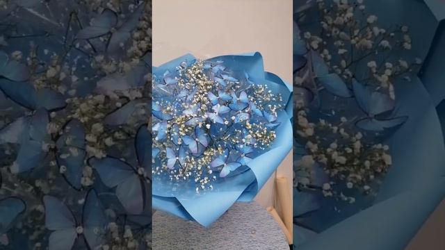 Светящийся букет из бабочек с гипсофилами смотреть онлайн