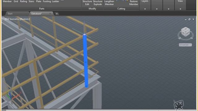 14 - Exploding and Adjusting Protection Grids Corners | AutoCAD Plant 3D 2016 Structural Modeling смотреть онлайн