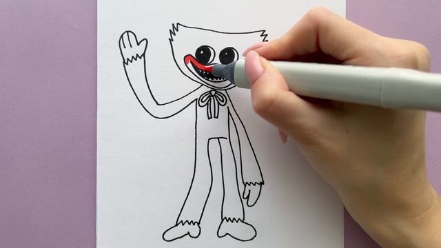 How to draw and paint Huggy Wuggy ( Poppy Playtime Game) смотреть онлайн