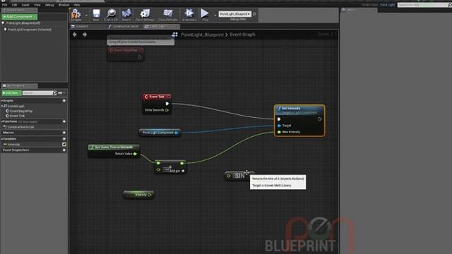 Unreal UE4 Blueprint Light Intensity смотреть онлайн