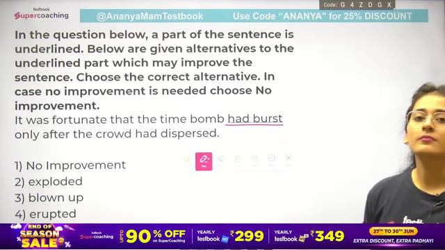 SSC CGL/CPO/CHSL/MTS 2023 | English | Grammar | Day 6 | SSC English Grammar By Ananya Ma'am смотреть онлайн