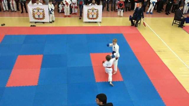 Савва Т - 9 Областной турнир по каратэ (WKF) Бой №1 11.12.16 смотреть онлайн