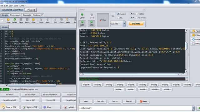 ESP8266  AM2320 WEB SERVER