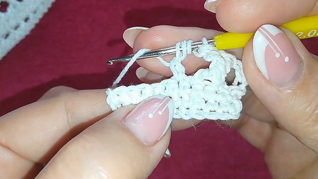 Скрещенные сложные столбики. Узор "КРЕСТИКИ " крючком. смотреть онлайн