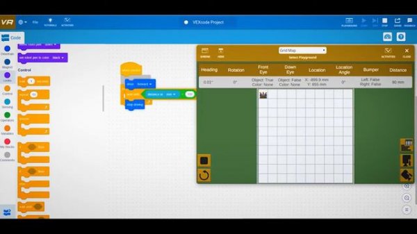 Виртуальная робототехника. VEXcode VR. Урок 8