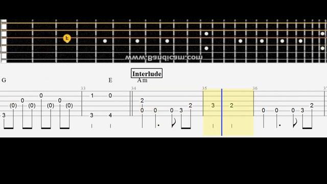 Bon Jovi - Its My Life Acoustic guitar lesson note tabs смотреть онлайн