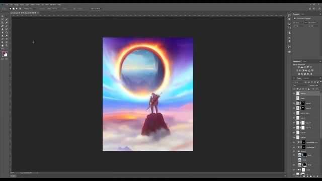 Sci-Fantasy Art Timelapse "Astroknight" (Stable Diffusion and Photoshop) смотреть онлайн