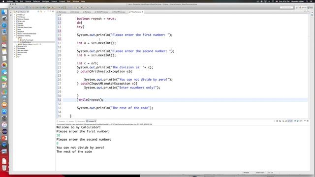 Java: Exception Handling - part 2 - multiple catch blocks and the "finally" block смотреть онлайн