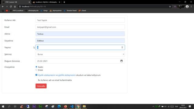 PHP Ders 148 PDO ve Mysql ile Tablodan Veri Güncelleme ve Silme смотреть онлайн