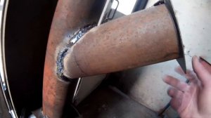 Печка в гараж из двух труб