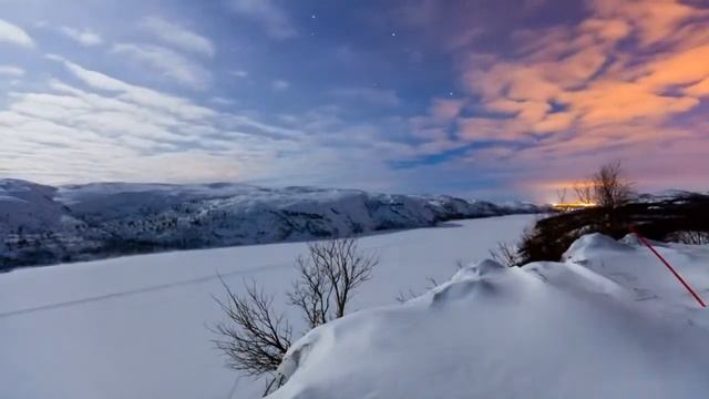 Терье Соргьерд Северное сияние природа красота горы зима снег супер клип музы смотреть онлайн