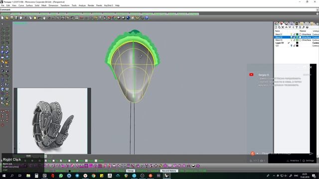 Построение кольца змея (Rhinoceros - Zbrush) Part 2 смотреть онлайн