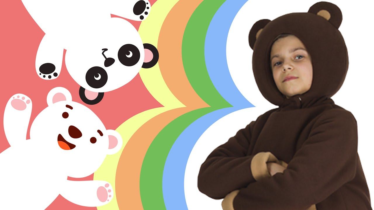 ТРИ МЕДВЕДЯ - ТРИ ВЕСЕЛЫХ МИШКИ Плюш Снежок Тишка - веселая детская песенка смотреть онлайн