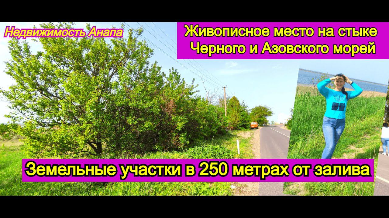 Земельные участки в 250 метрах от залива/Живописное место у Черного и Азовского/Недвижимость Анапа смотреть онлайн