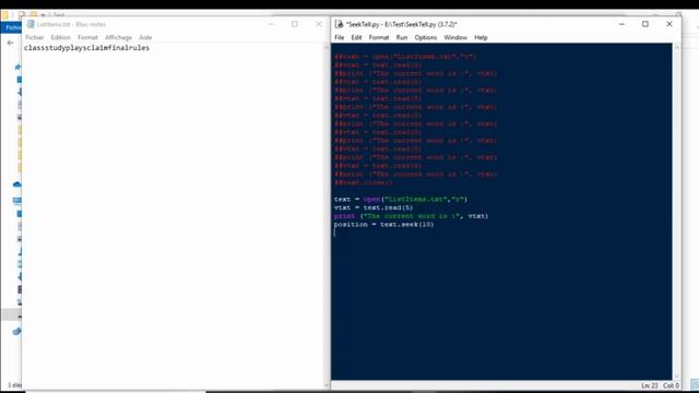 seek and tell methods in Python смотреть онлайн