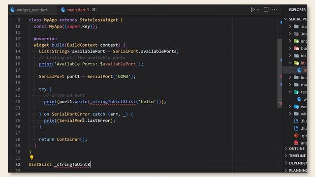 How to read and write through a serial port with Flutter смотреть онлайн