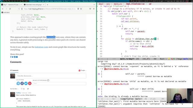 Advent of Code 2022 in Rust: Day 07 No Space Left On Device смотреть онлайн