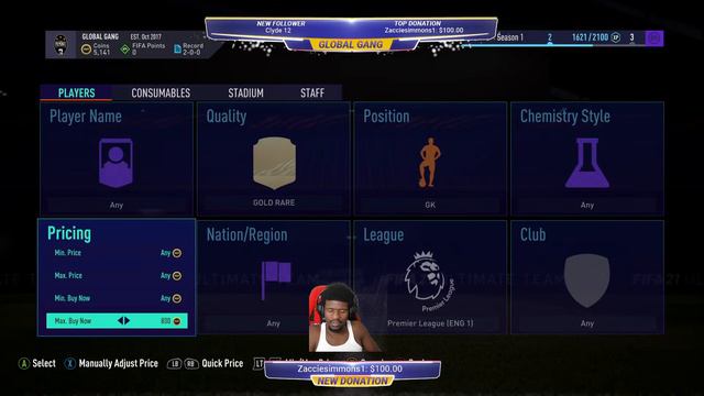 FIFA 21 ROAD TO DIVISION 1 WITH GLOBAL WEEZY!!! | !Donate !Sub !Member смотреть онлайн