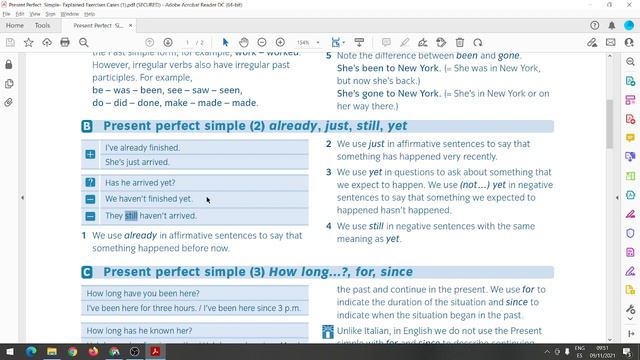 B - Present Perfect Simple (2) already, just, still, yet смотреть онлайн