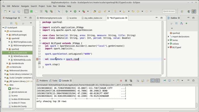 Spark SQL: Typed Datasets Part 2 (using Scala) смотреть онлайн