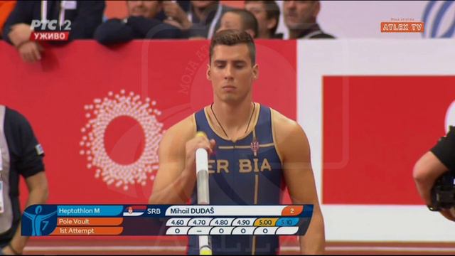 European Championship, Belgrade 2017 - Mihail Dudas, pole vault 5m/5,10m PB смотреть онлайн
